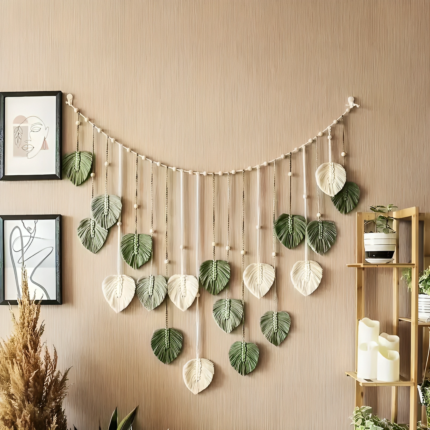 Tapisserie en macramé Boho